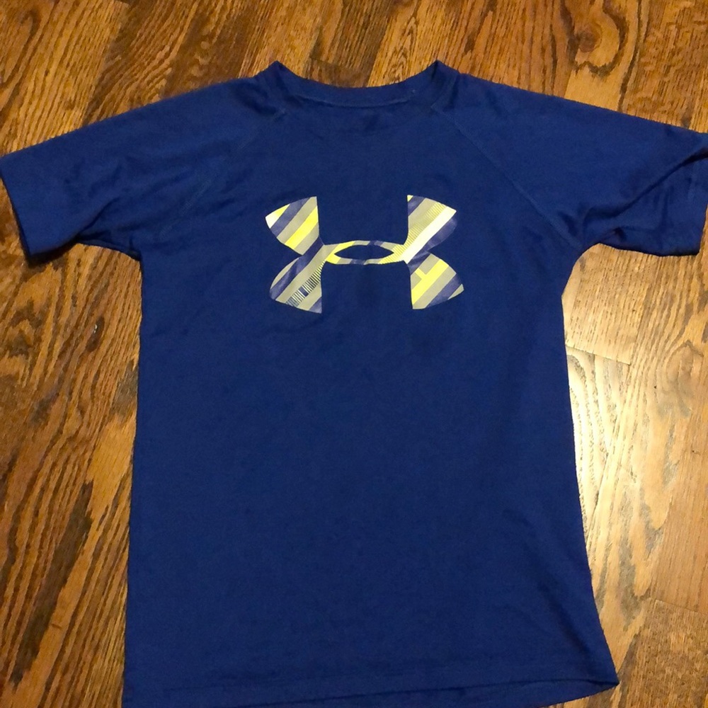 Youth blue UnderArmour shirt